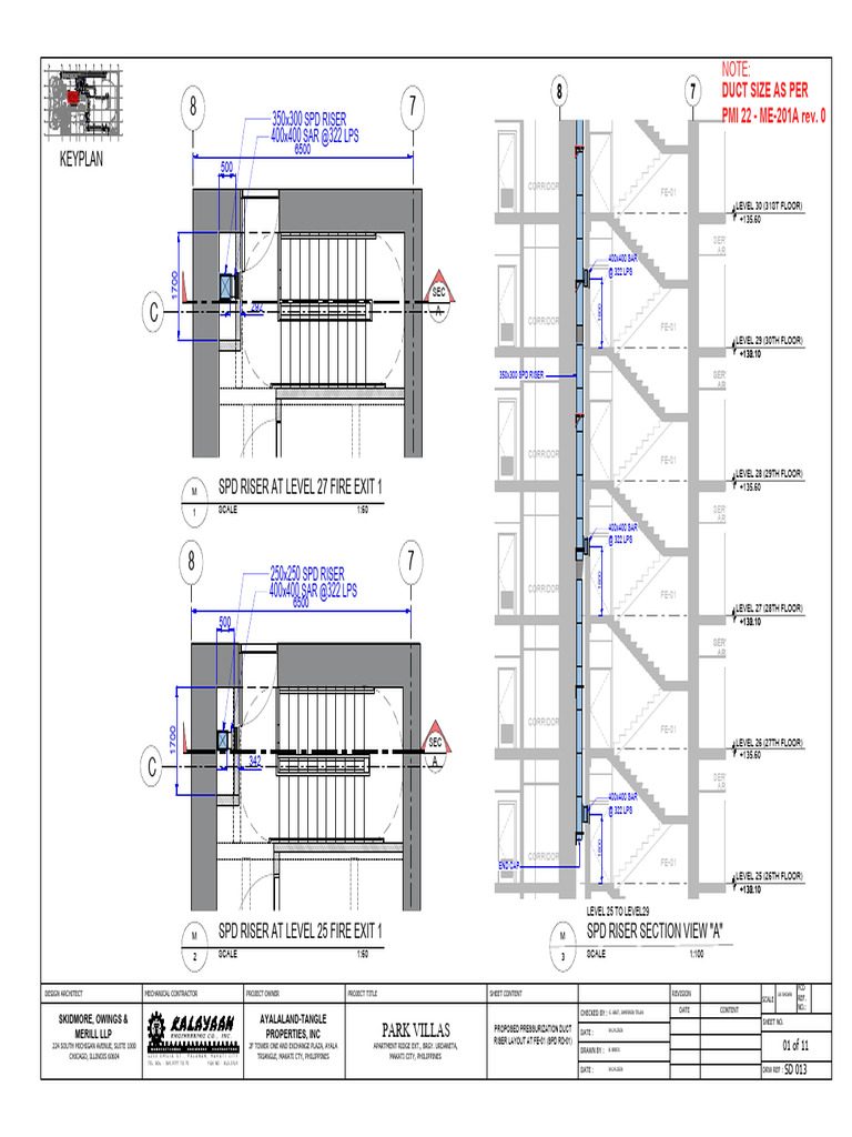 Sd 013 - Pressurization Riser Layout at Fe-01 - Spd Rd-01 | PDF