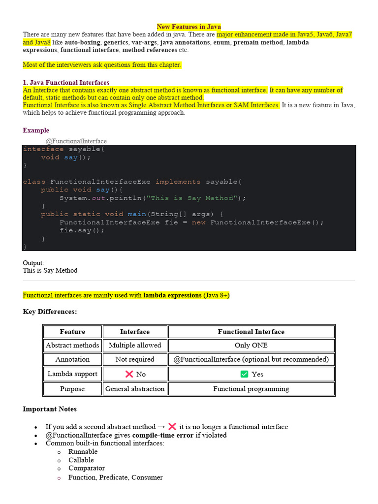 01_New Features in Java_Unit 3 | PDF | Inheritance (Object Oriented ...