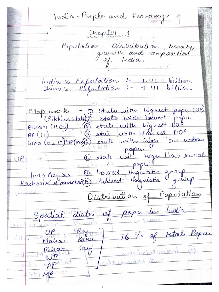 Ch-1 Population (IPE) Notes | PDF