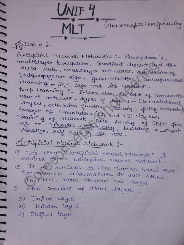 Unit-4 MLT Notes by Coreconcepts_ Engineering | PDF