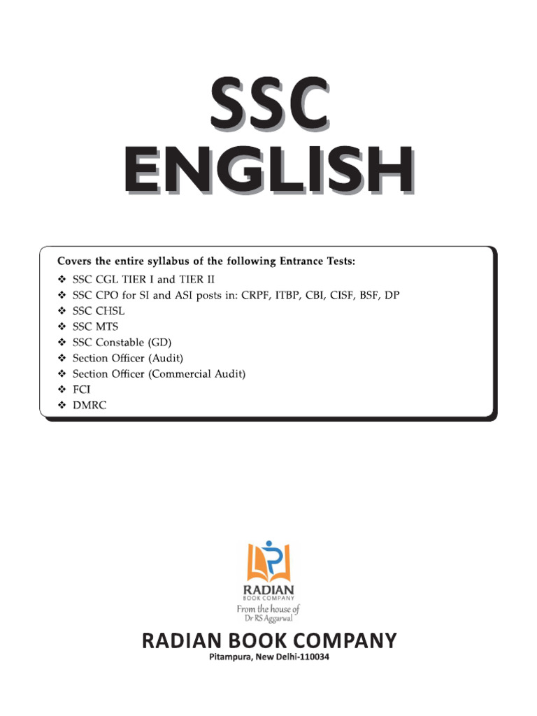 English For SSC Examinations | PDF