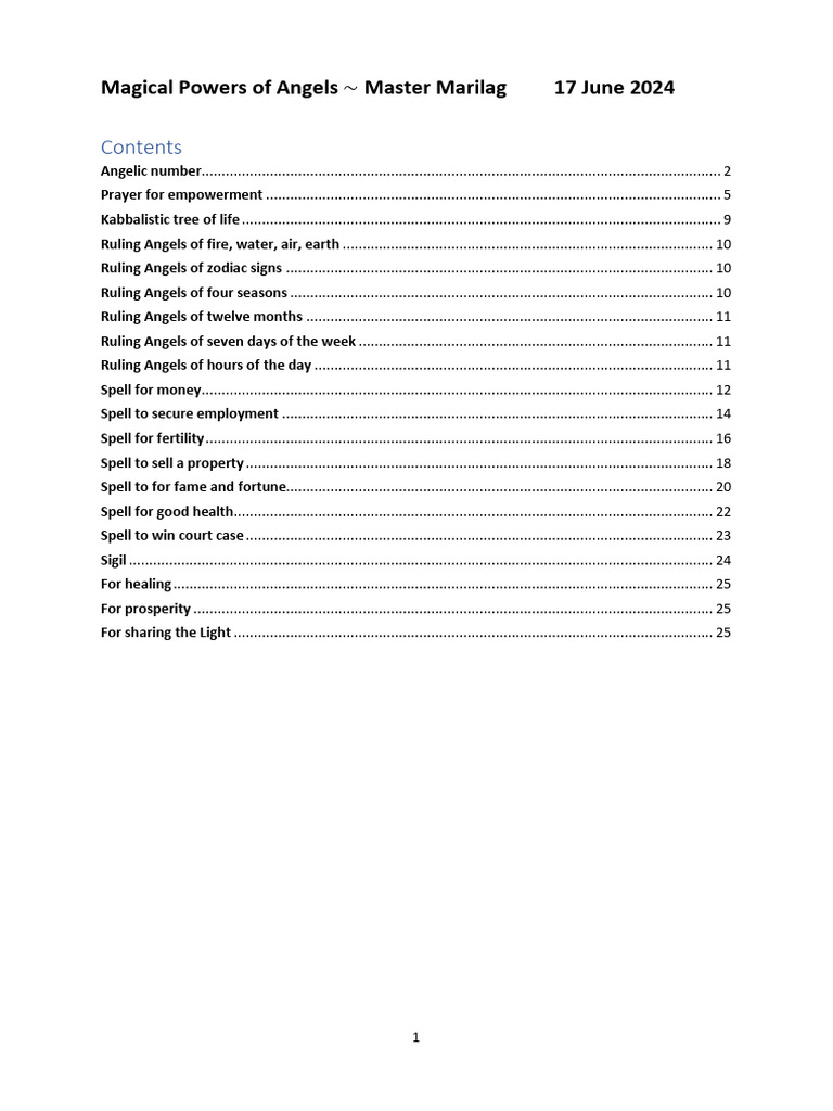 Magical Powers of Angels_Master Marilag | PDF | Spirituality | Supernatural