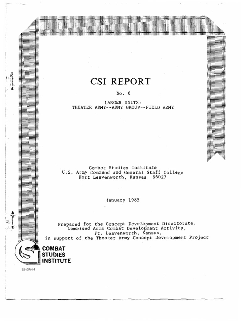 Larger Units Theater ArmyArmy GroupField Army PDF Dwight D