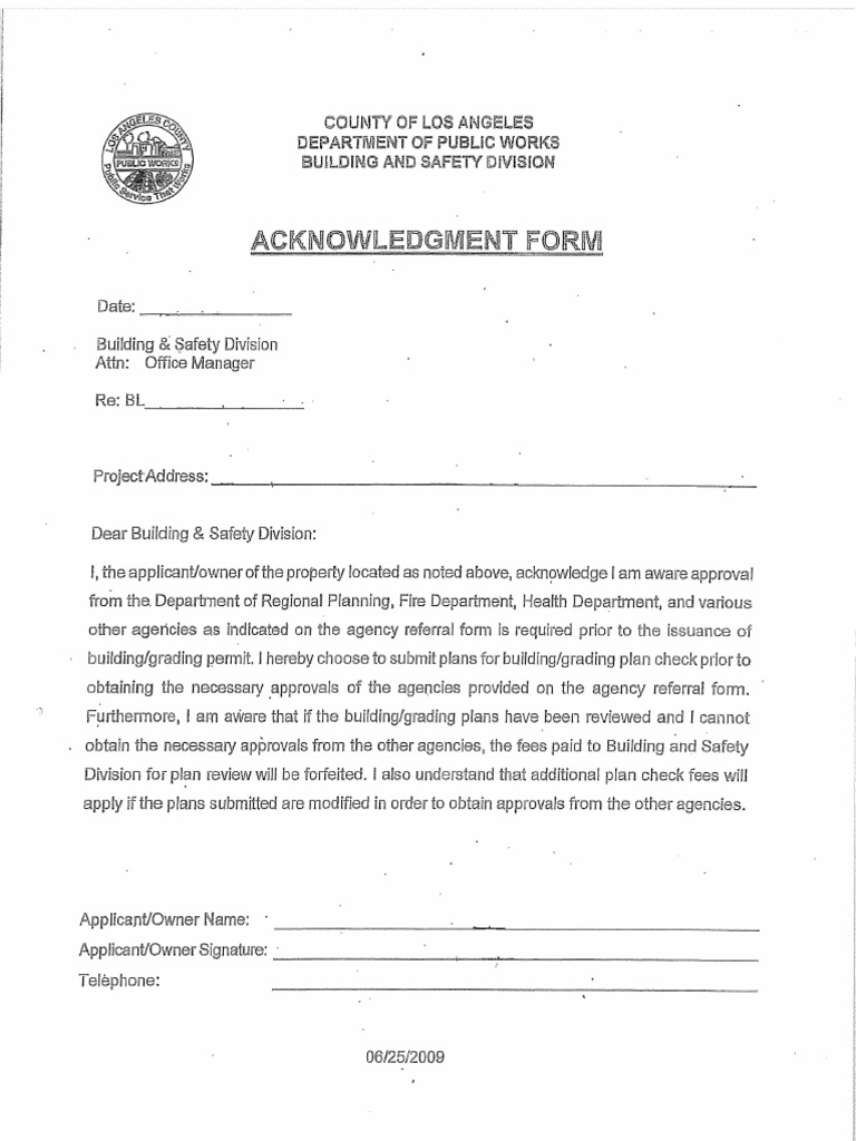 Acknowledgment Form | PDF