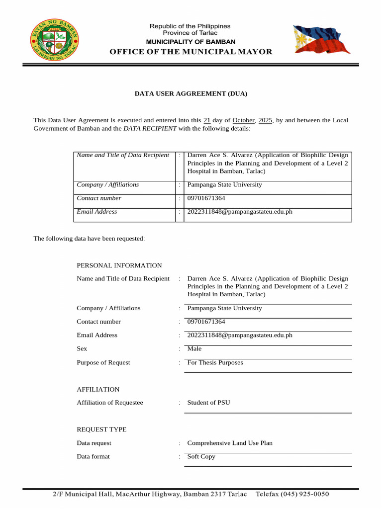 Data User Agreement | PDF | Computing
