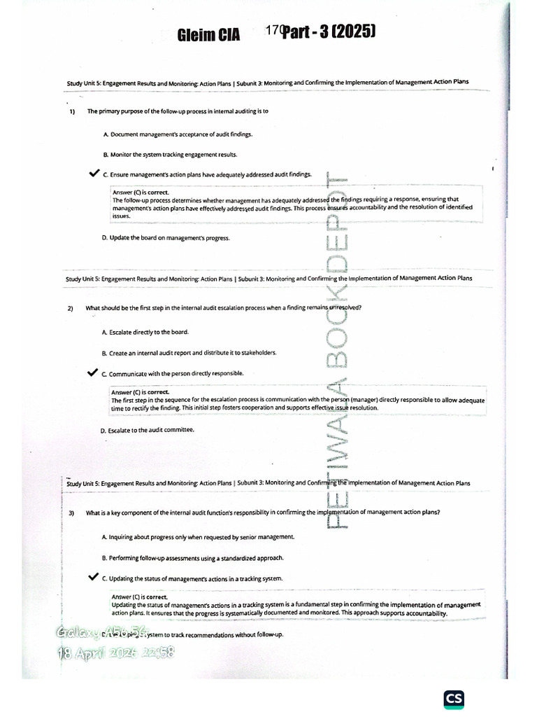 Implimentation of Management Action Plan | PDF