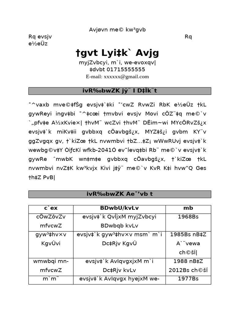 Political Biodata 3 Page | PDF