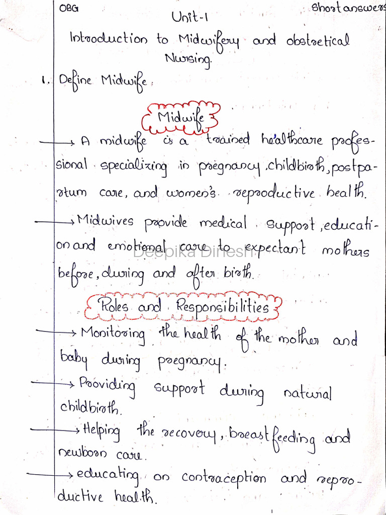 Unit 1 Short Answers Obg | PDF