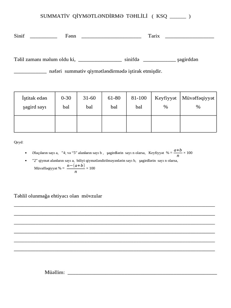 KSQ təhlil | PDF