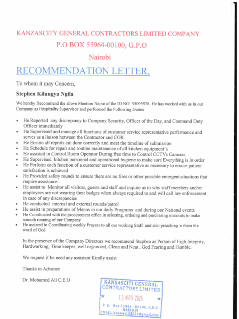 Recommadation Letter | PDF