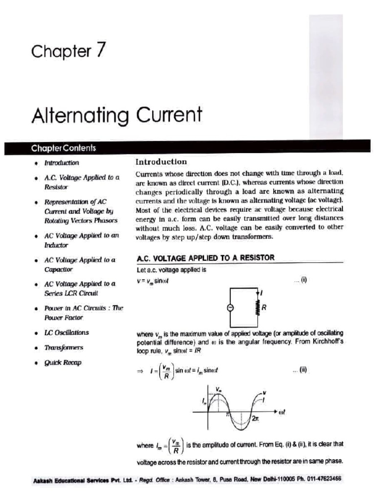 Alternating Current | PDF