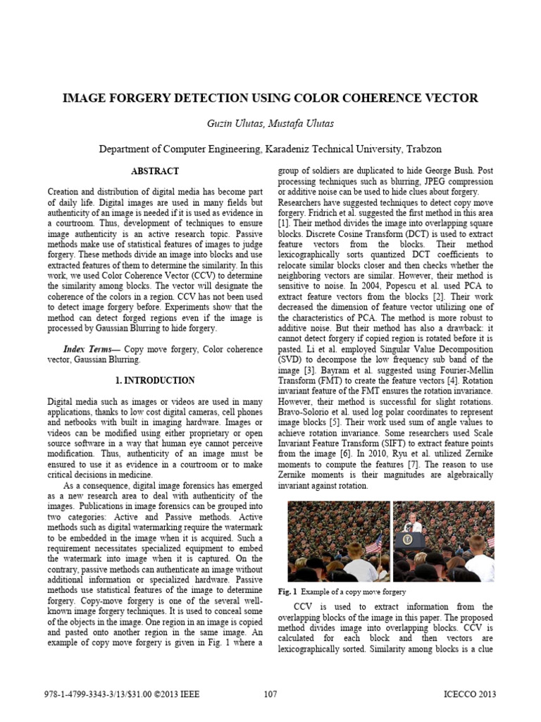 2013-Image Forgery Detection Using Color Coherence Vector-CCV | PDF ...