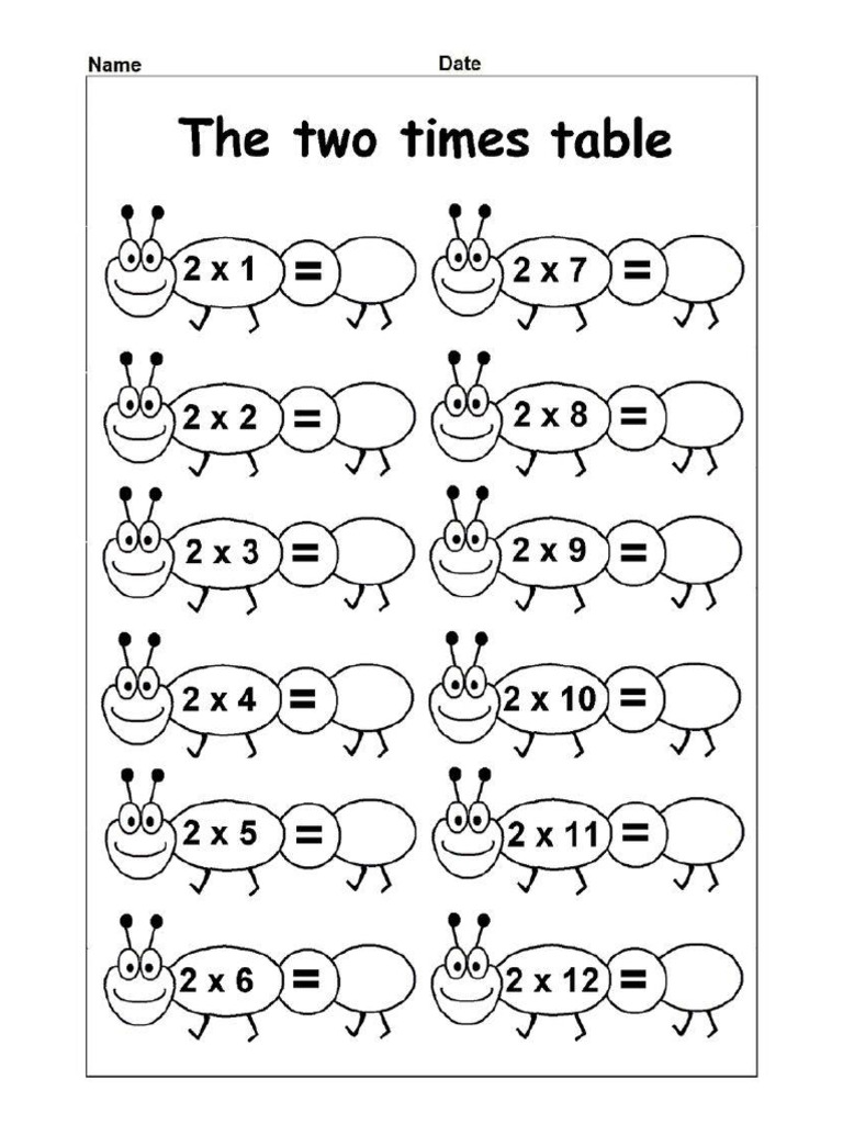 Multiplication Table G2 P | PDF