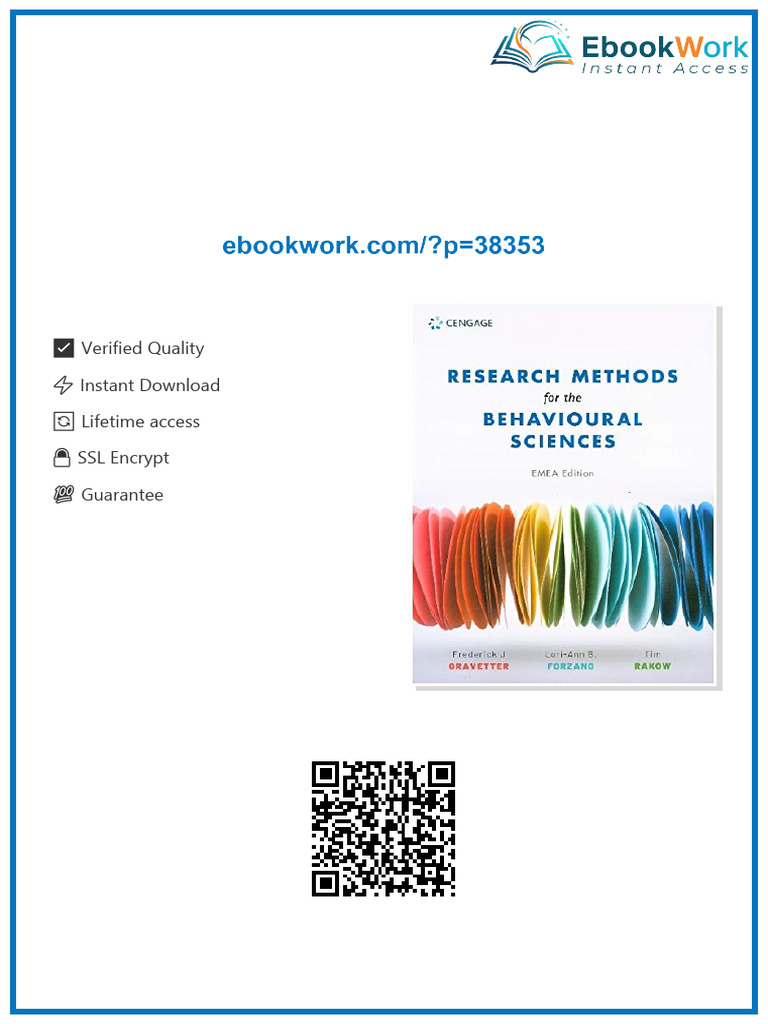 Research Methods For The Behavioural Sciences Tim Rakow Ready to Read | PDF