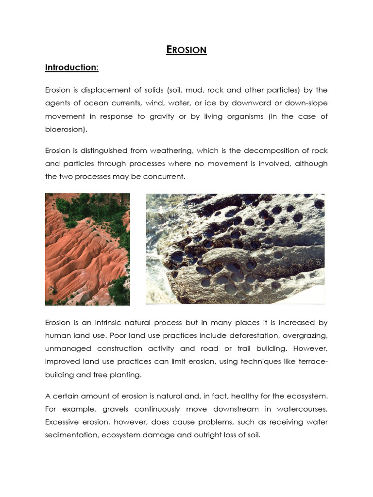 5. Erosional Process | PDF | Erosion | Glacier