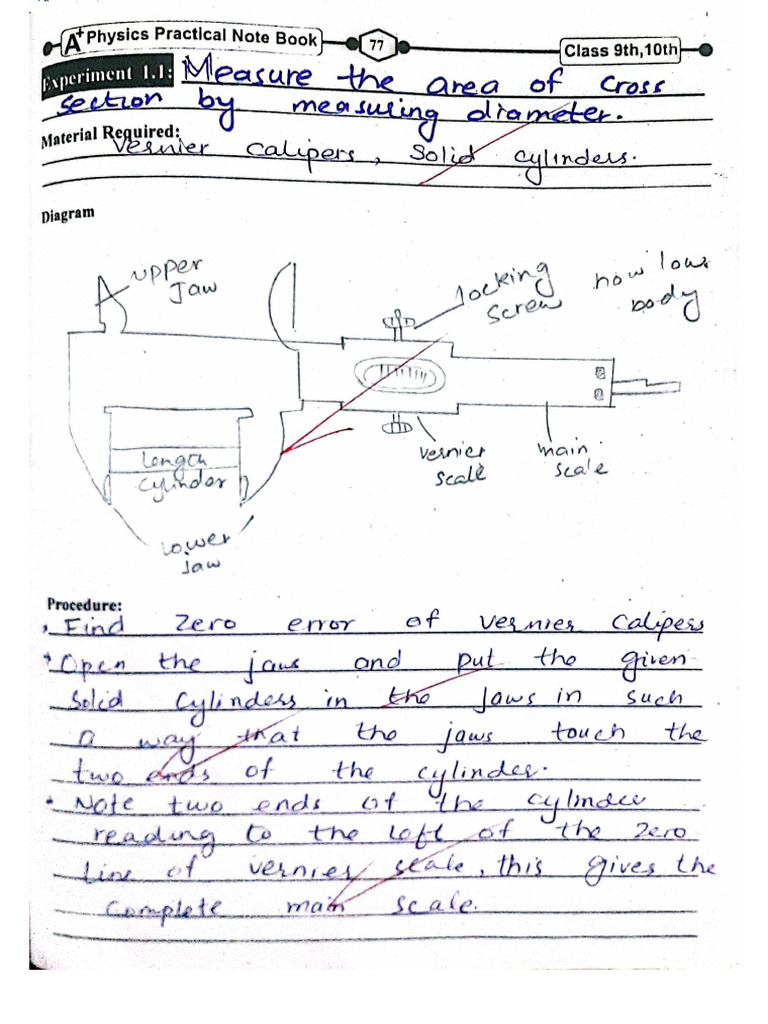 Physics practical copy 9 and 10. | PDF