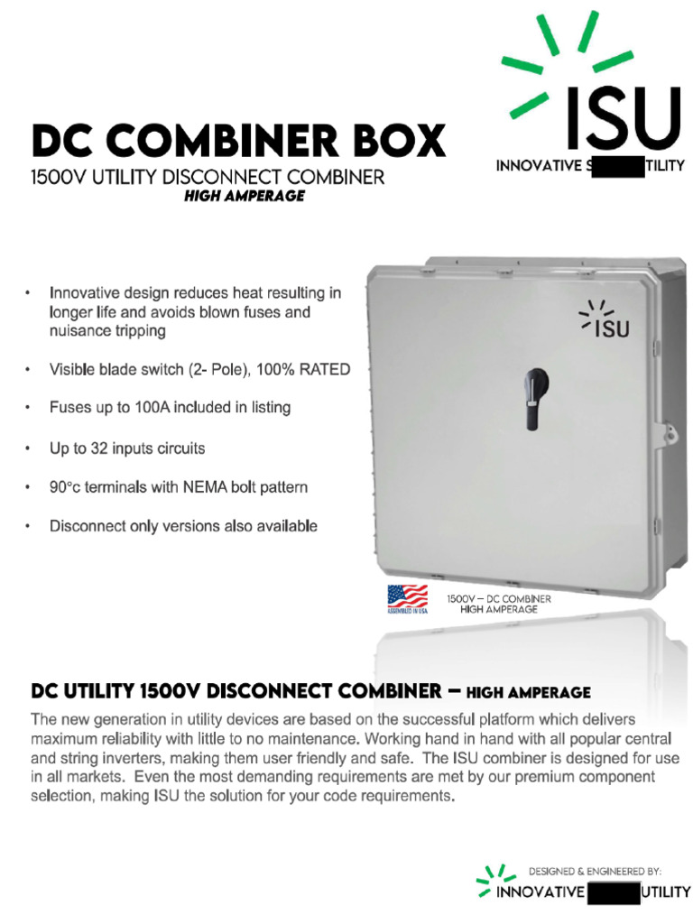 Spec Sheet Dc Combiner Box, Lbs Etc_redacted | PDF