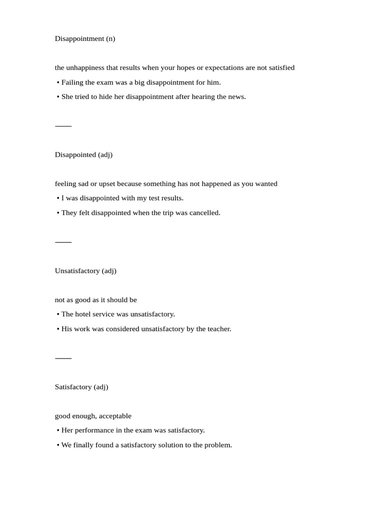 Disappointment | PDF