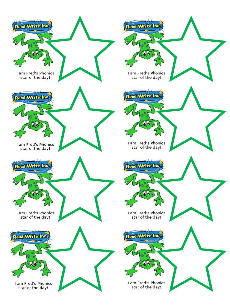 Fred Frog Star Certificate | PDF
