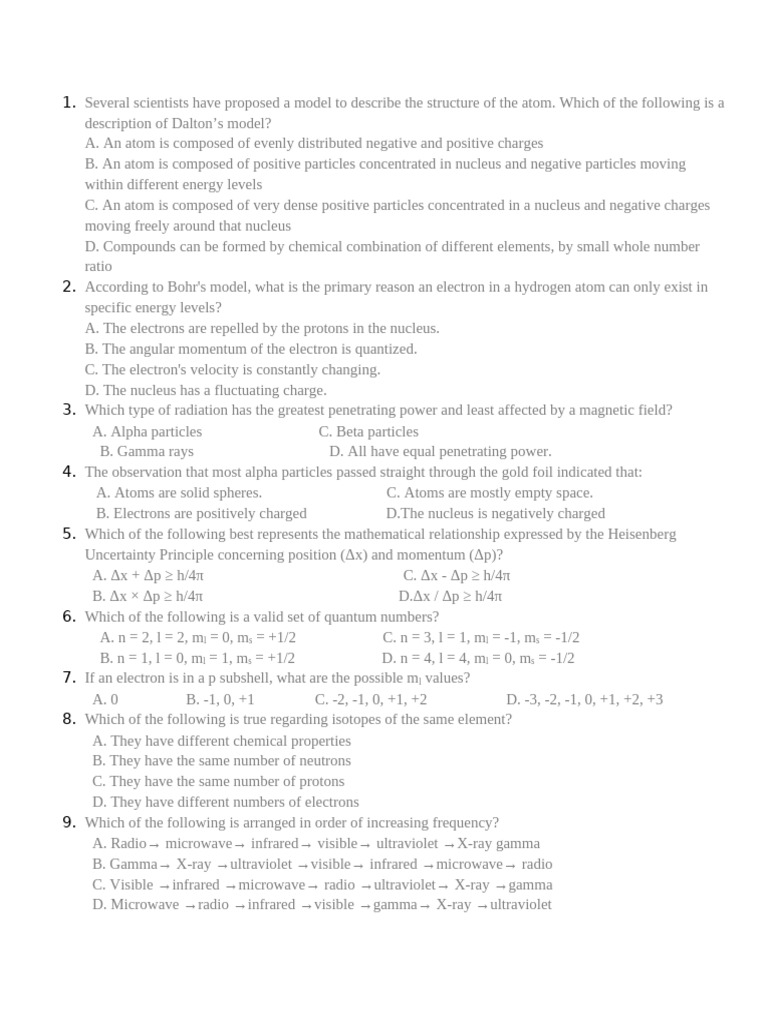 G 11 All Lesson Model Question2018 | PDF | Chemical Bond | Gases