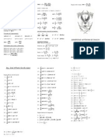 Formulario de Derivadas e Integrales