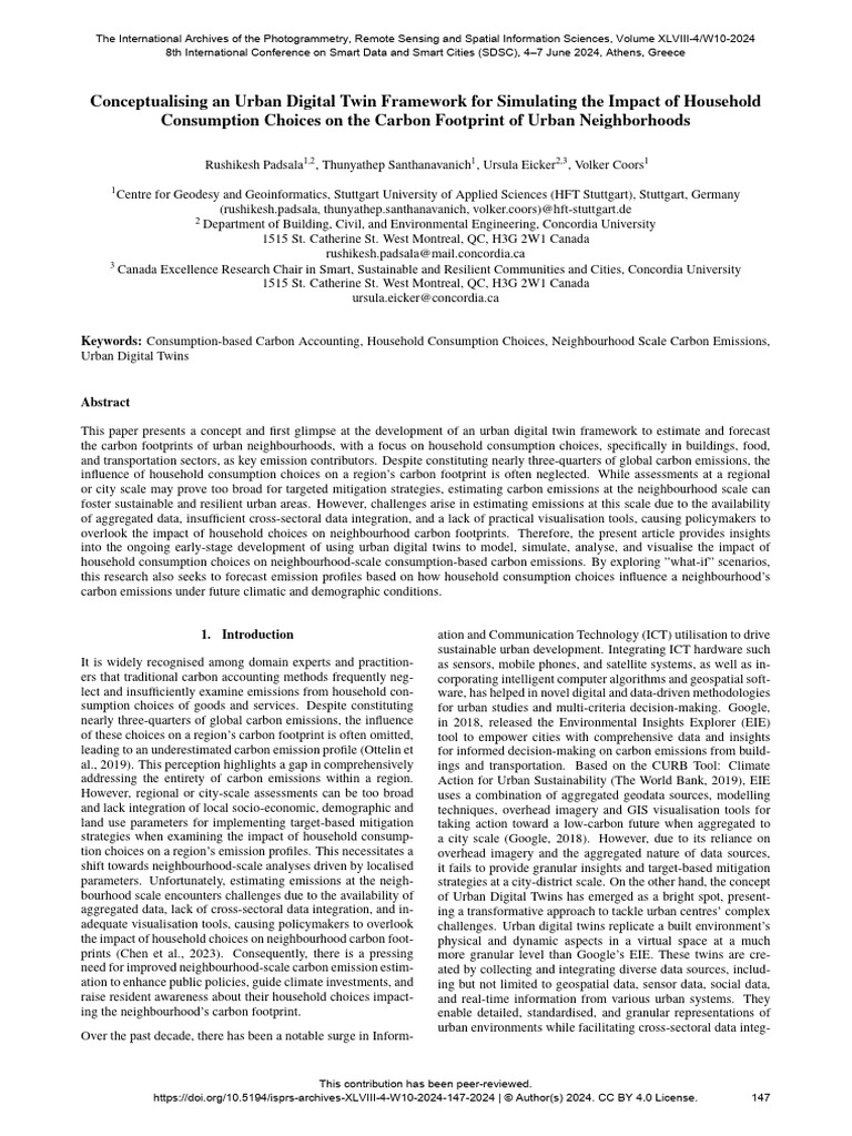 Conceptualising an Urban Digital Twin Framework Fo | PDF | Life Cycle ...