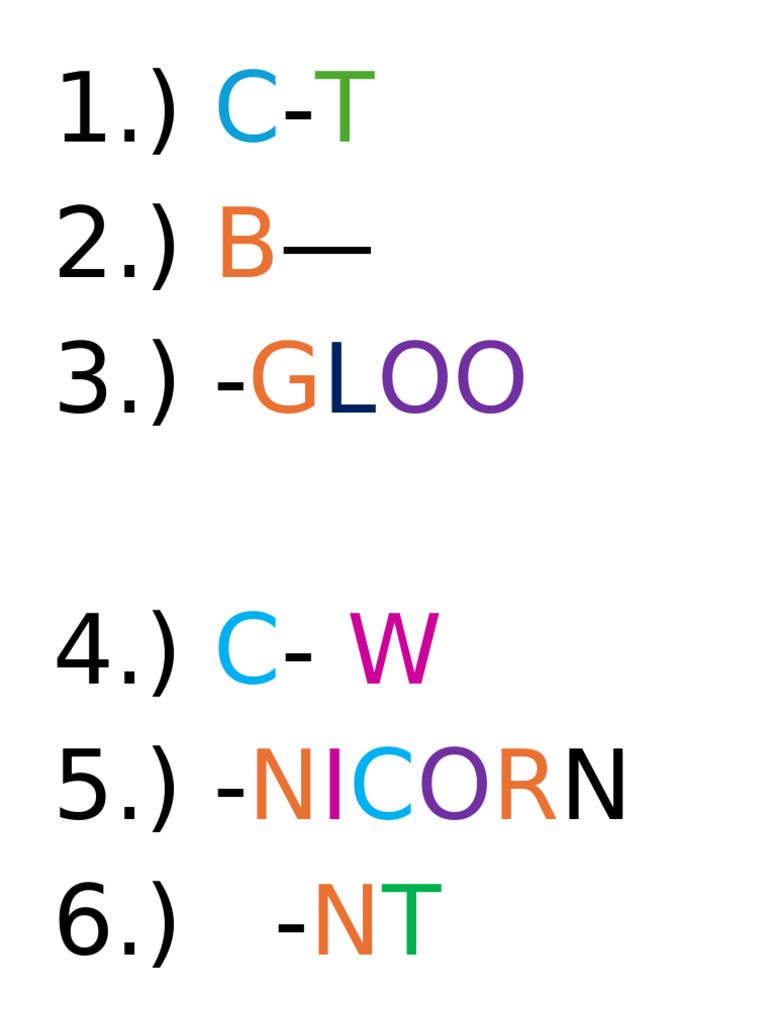 Word Charts | PDF