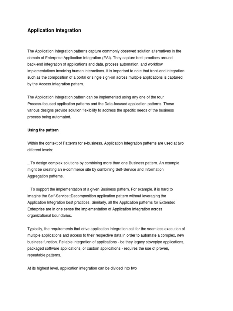 Enterprise Application Integration Patterns | PDF | Business Process ...