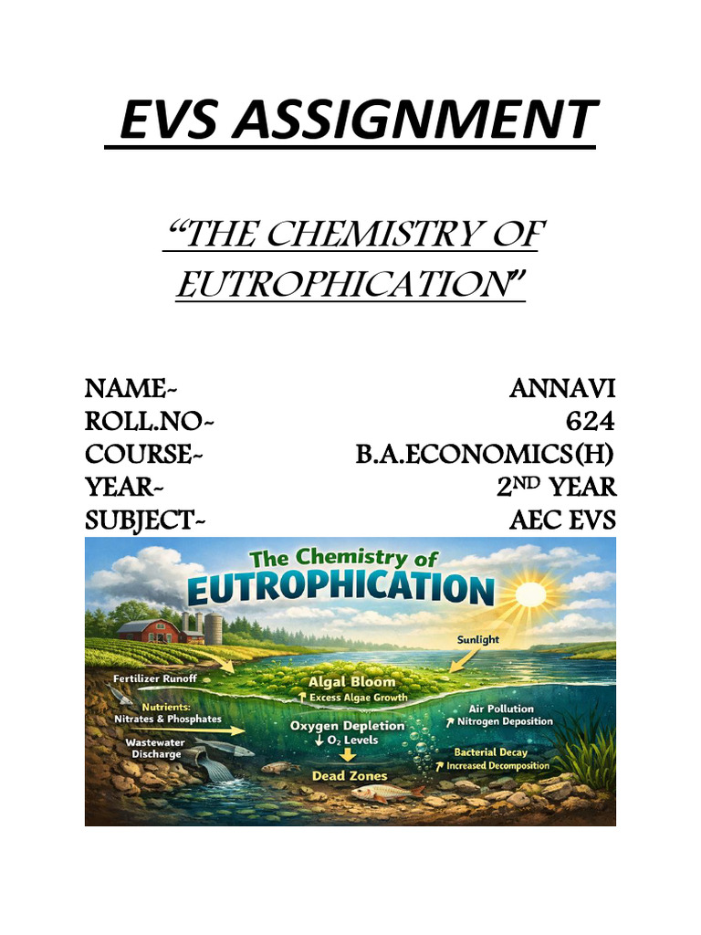 EVS ASSIGNMENT Annavi | PDF | Eutrophication | Water Pollution