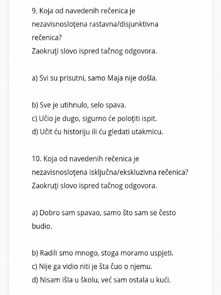 Rastavna Recenica i Primjena | PDF