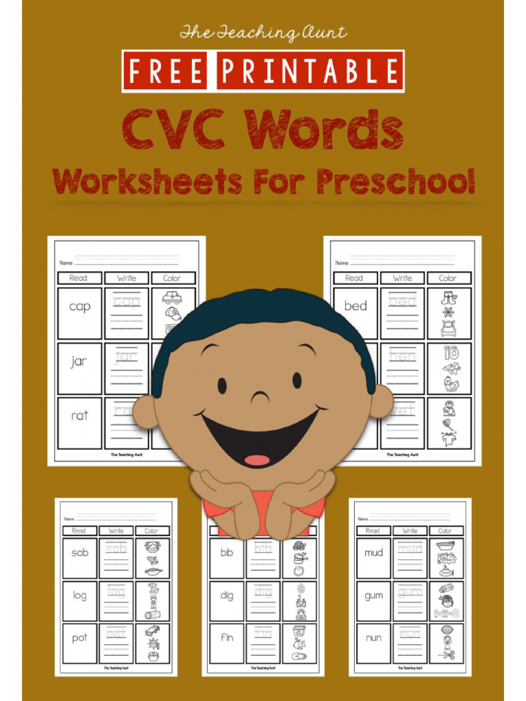 CVC Words Worksheets for Preschool (1) | PDF