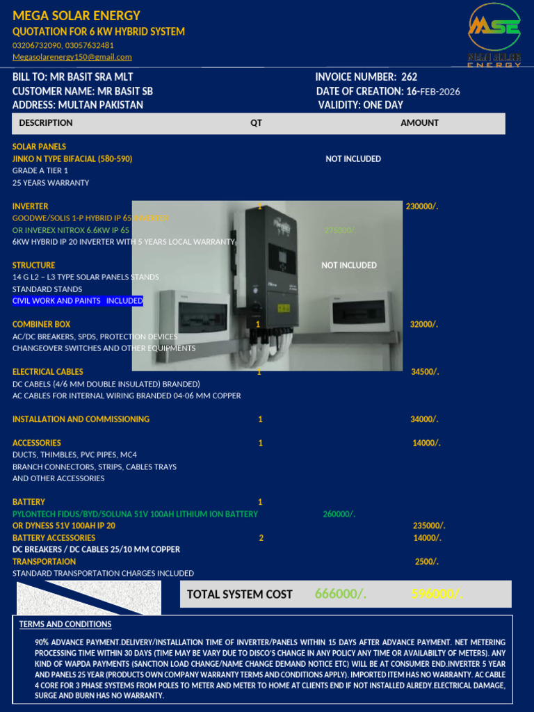 Mr. Basit 6kw Hyb Mlt | PDF | Power Inverter | Direct Current
