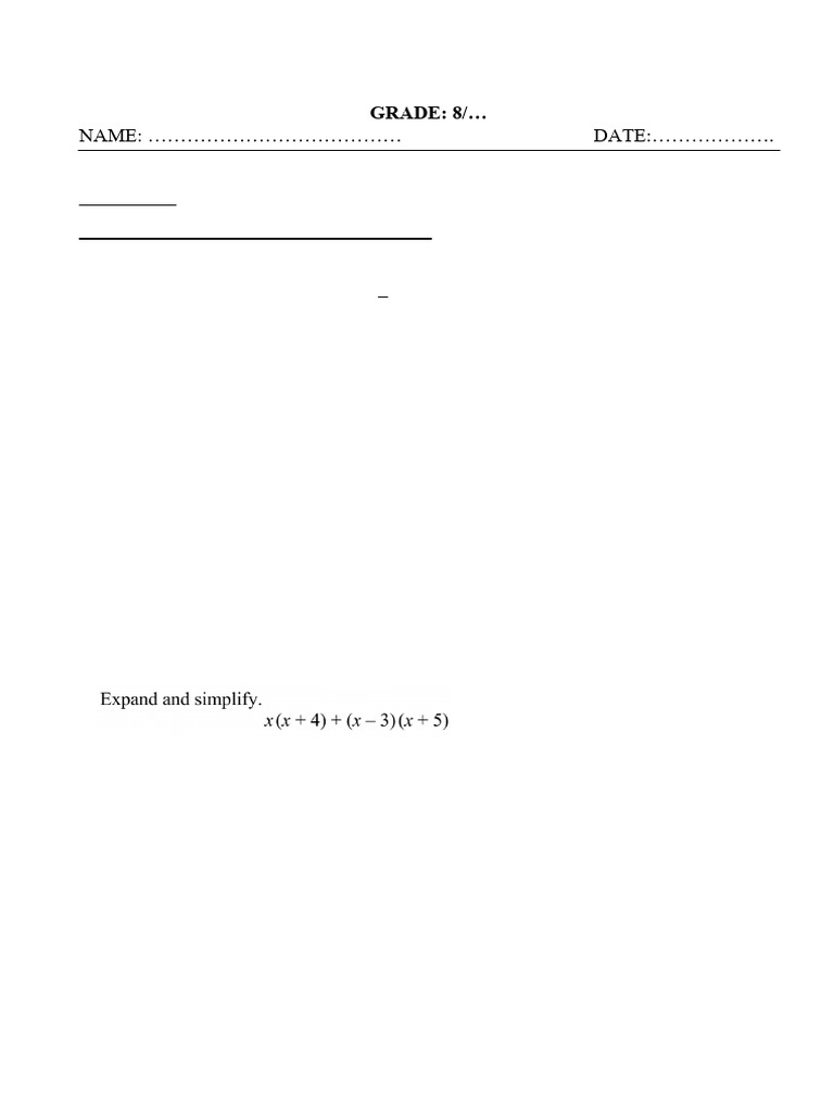 2 Expanding More Than Two Brackets | PDF