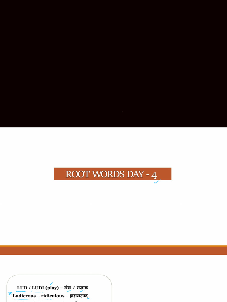 Root Words Vocabulary Day - 4 | PDF
