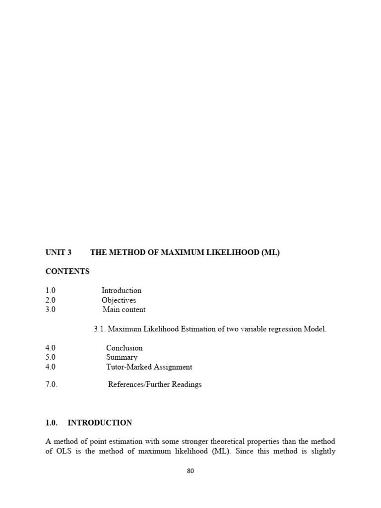 Method of Maximum Likelihood | PDF | Confidence Interval | Estimator
