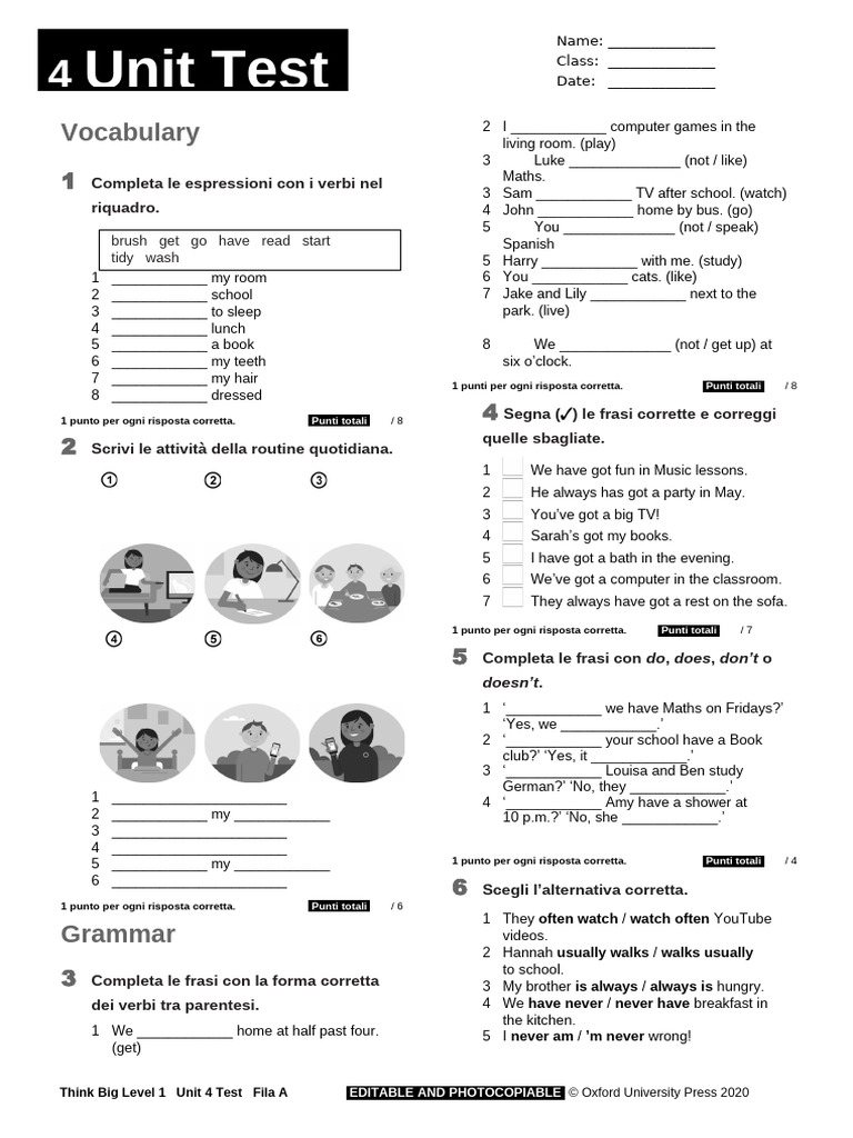 Copia Di Compito in Classe Prima Fila A | PDF
