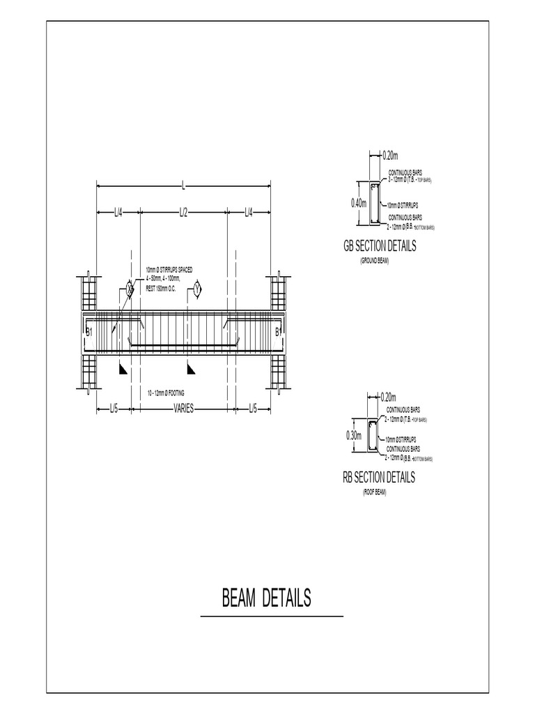 Building Design BEAM DETAILS | PDF