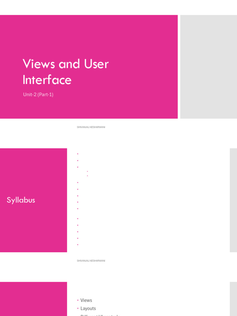 Unit-2 Part-1 | PDF | Graphical User Interfaces | Menu (Computing)