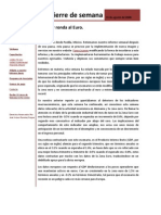 Al Cierre de Semana: El Temor Ronda Al Euro