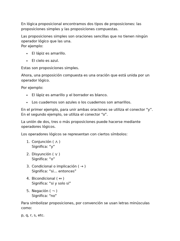 En Lógica Proposicional Encontramos Dos Tipos de Proposiciones | PDF