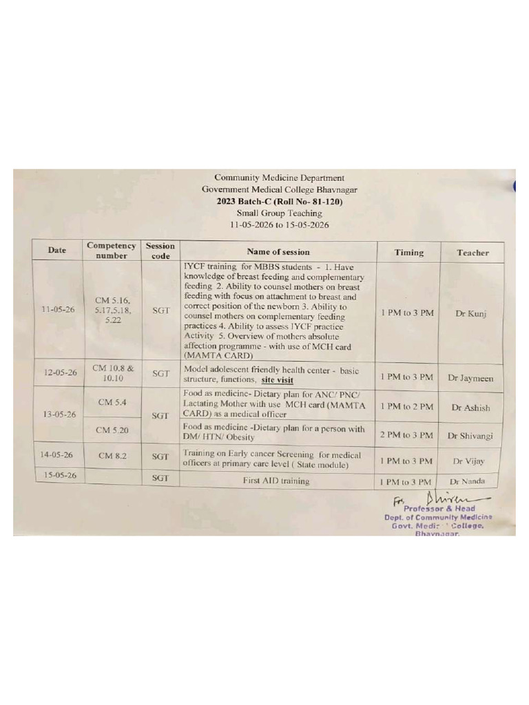 2023 Batch C SGT 11-05-2026 to 15-05-2026 | PDF
