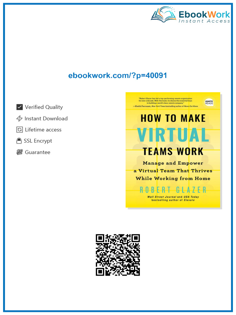 Full book How to Make Virtual Teams Work Ignite Reads Glazer available ...