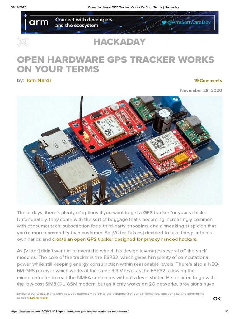 Artigo - Open Hardware GPS Tracker Works on Your Terms _ Hackaday | PDF ...