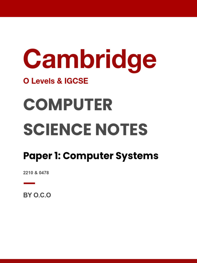Computer Science Summarized Textbook | PDF | Central Processing Unit ...