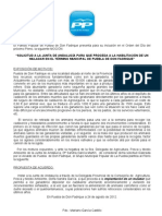 Moción sobre la habilitación de un muladar.