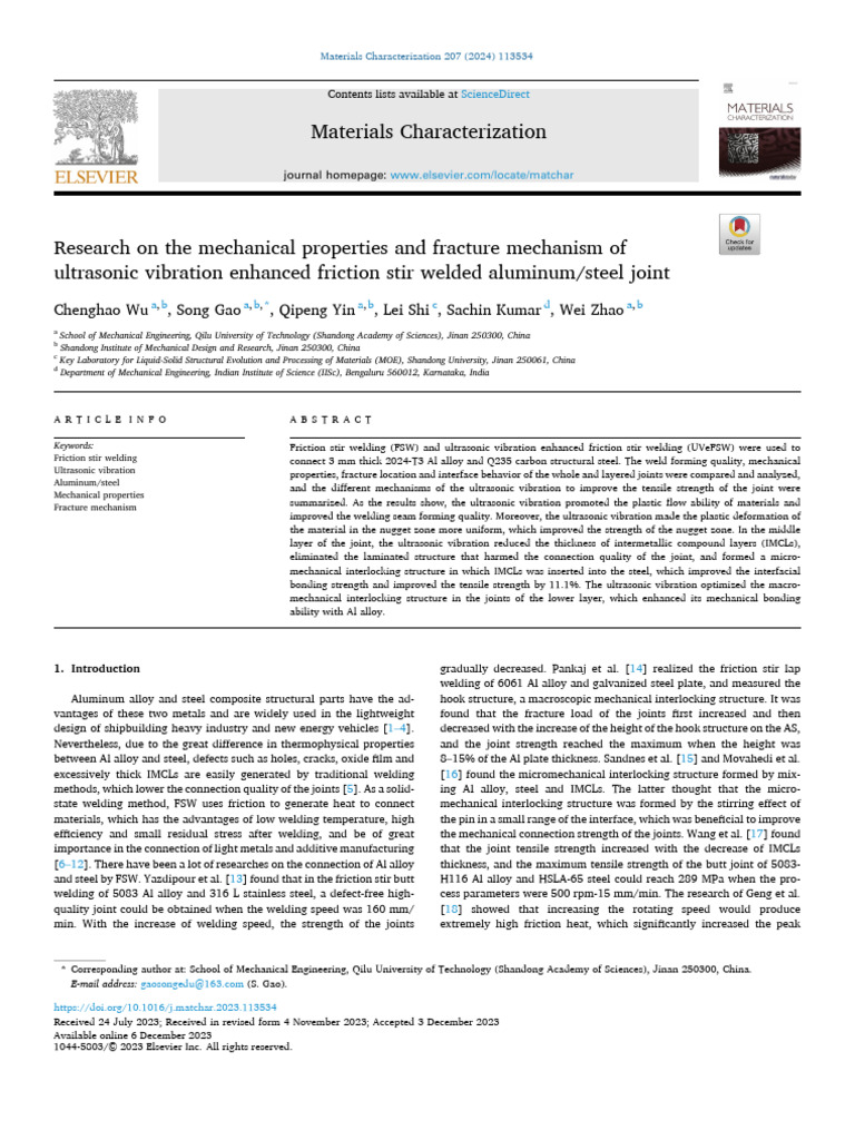 Research on the mechanical properties and fracture mechanism | PDF ...