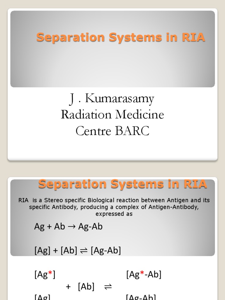 RIA Separation Systems Overview | PDF | Adsorption | Molecular Binding