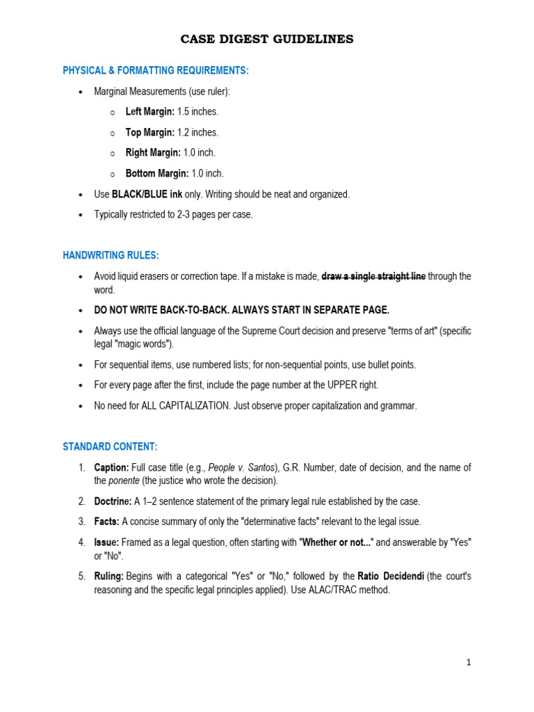 Clj-321 Case Digest Guidelines | PDF | Arrest | Justice