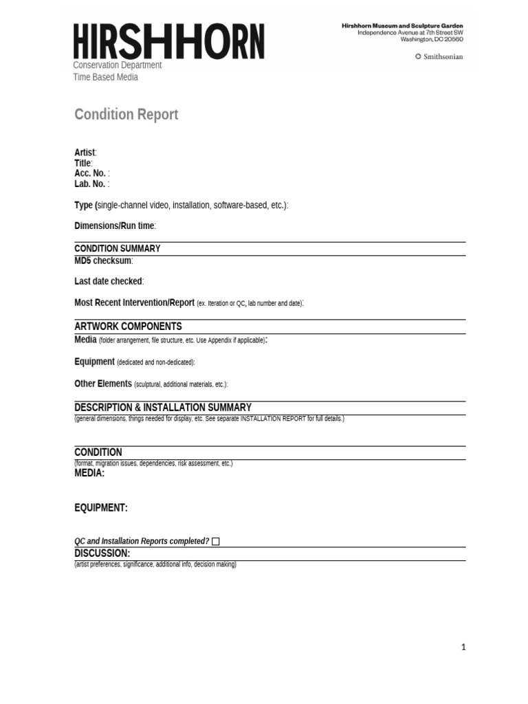 Hmsg Tbm Condition Report | PDF