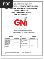 Download Case Tools and Testing Lab Manual by Godwin Dsouza SN103781444 doc pdf